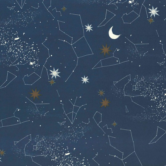 Dark Blue Constellation Print Italian Paper ~ Tassotti 
